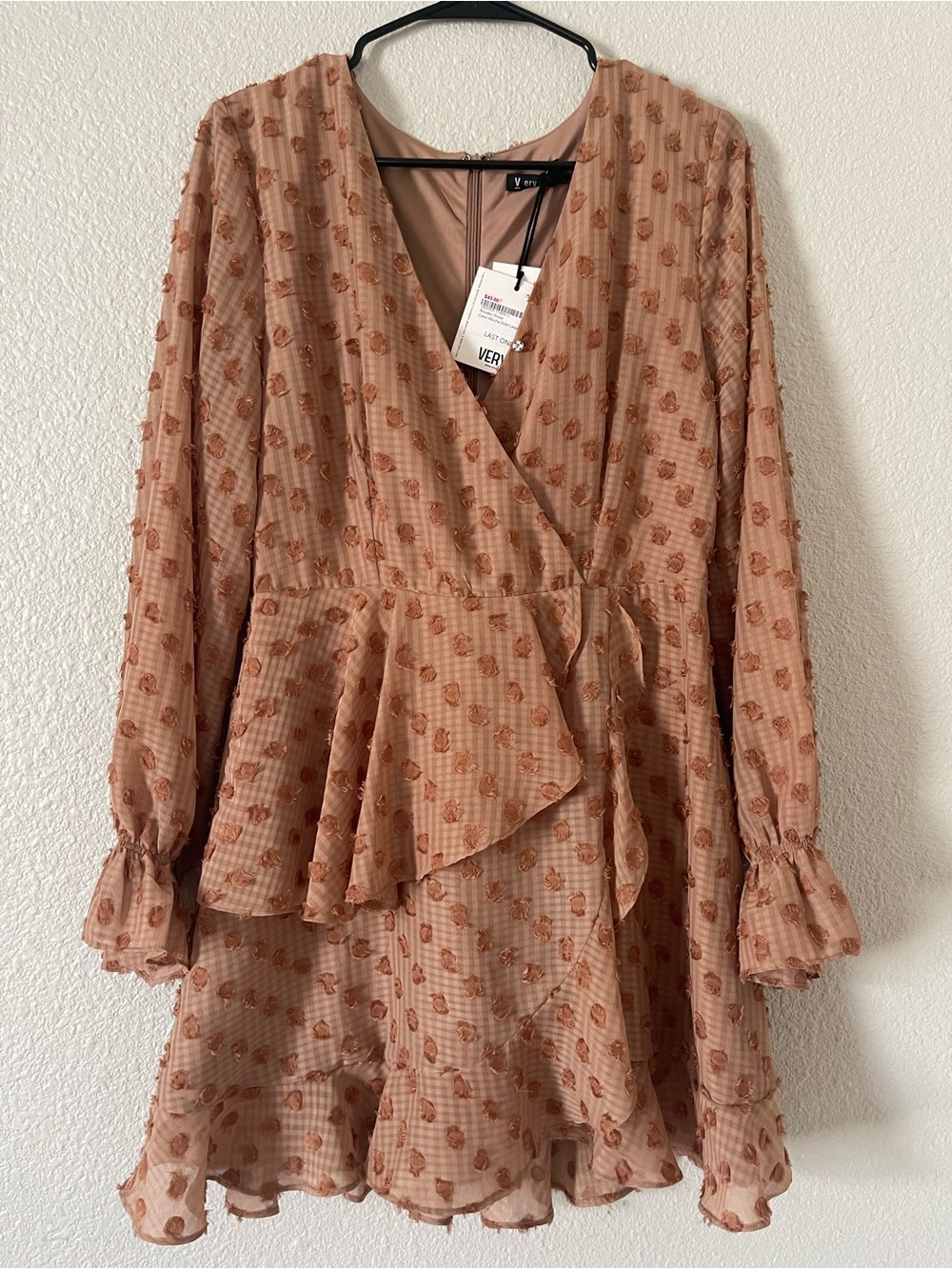 Very J Rosalie Ruffle Wrap Dress